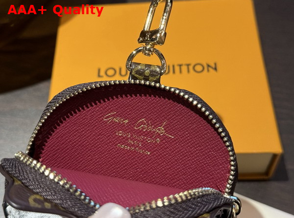 Louis Vuitton Kitty Coin Purse Monogram Cowhide Leather and Coated Canvas M15139 Replica