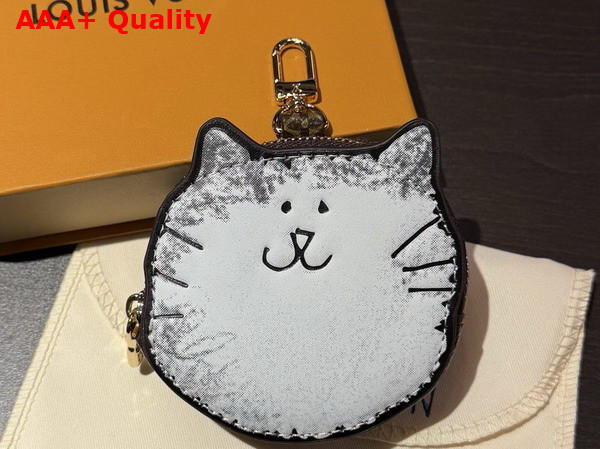 Louis Vuitton Kitty Coin Purse Monogram Cowhide Leather and Coated Canvas M15139 Replica