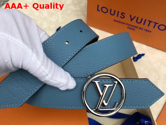 Louis Vuitton LV Circle 35mm Reversible Belt Blue M0142U Replica