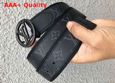 Louis Vuitton LV Circle 40mm Belt Monogram Eclipse Canvas and Webbed Lining M0116T Replica