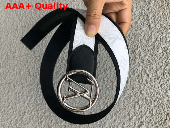 Louis Vuitton LV Circle 40mm Belt White Monogram Canvas and Webbed Lining M0117S Replica