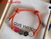 Louis Vuitton LV Colors Bracelets Beads Orange Nylon Band M68263 Replica