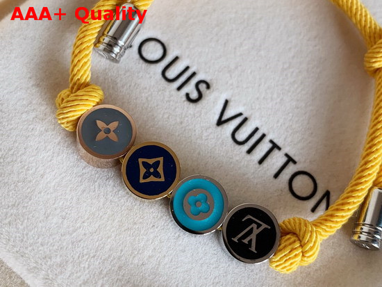 Louis Vuitton LV Colors Bracelets Beads Yellow Nylon Band Replica