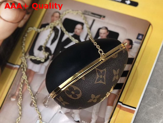 Louis Vuitton LV Egg Case Monogram Canvas Sheathed Metal and Supple Black Leather MP2588 Replica