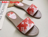 Louis Vuitton LV Escale Lock It Flat Mule Rouge 1A7TNC Replica