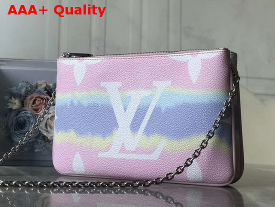 Louis Vuitton LV Escale Pochette Double Zip Pastel Pink Replica