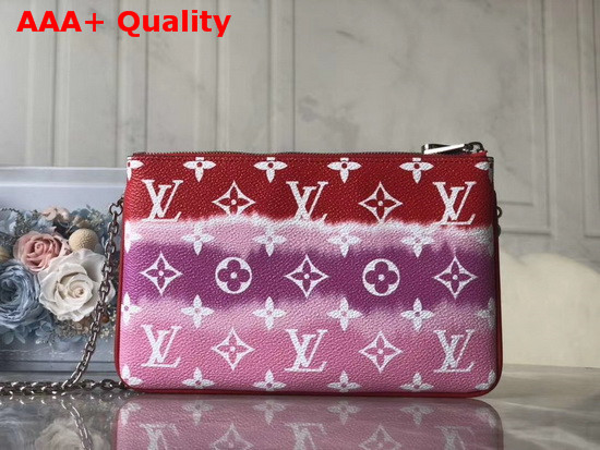 Louis Vuitton LV Escale Pochette Double Zip Red Replica