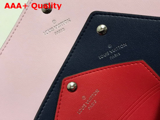 Louis Vuitton LV Escale Pochette Kirigami Pastel Blue Red Monogram Coated Canvas M69119 Replica