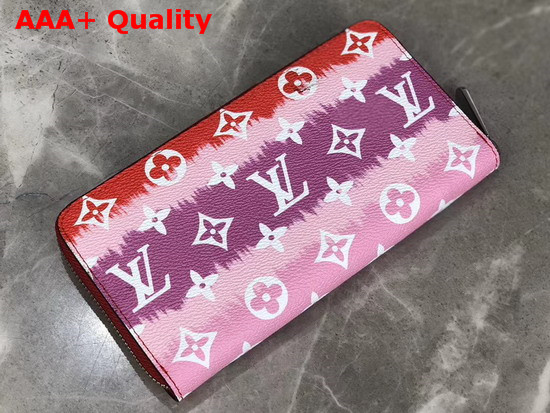 Louis Vuitton LV Escale Zippy Wallet Red Tie Dye Effect Replica