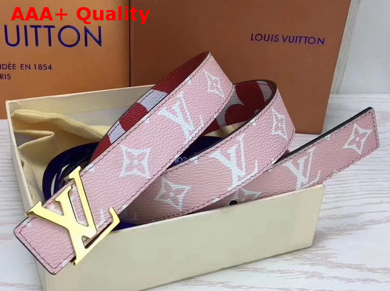 Louis Vuitton LV Iconic 30mm Reversible Belt Rouge Monogram Canvas M0150V Replica