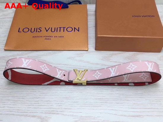 Louis Vuitton LV Iconic 30mm Reversible Belt Rouge Monogram Canvas M0150V Replica