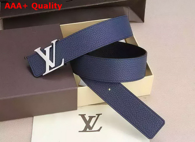 Louis Vuitton LV Initiales 40MM Reversible Strap Blue Taurillon Calf Leather Strap Replica