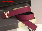 Louis Vuitton LV Initiales 40MM Reversible Strap Red Taurillon Calf Leather Replica
