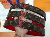 Louis Vuitton LV Initiales 40mm Reversible Belt in Monogram Canvas and Epi Leather MP109T Replica