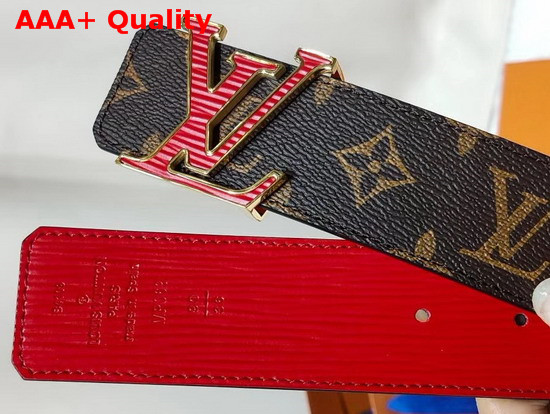 Louis Vuitton LV Initiales 40mm Reversible Belt in Monogram Canvas and Epi Leather MP109T Replica