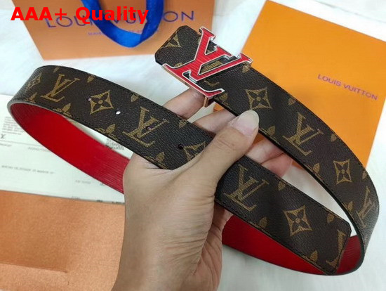 Louis Vuitton LV Initiales 40mm Reversible Belt in Monogram Canvas and Epi Leather MP109T Replica