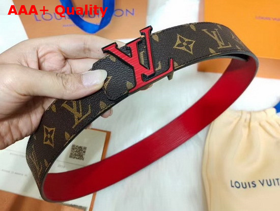 Louis Vuitton LV Initiales 40mm Reversible Belt in Monogram Canvas and Epi Leather MP109T Replica