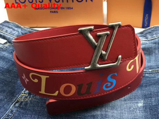 Louis Vuitton LV New Wave 35mm Belt Red M0096U Replica