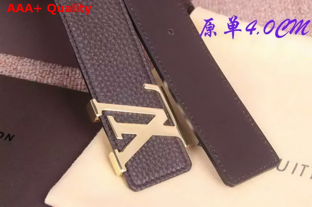 Louis Vuitton LV Signature Buckle Strap in Brown Leather 40mm Replica