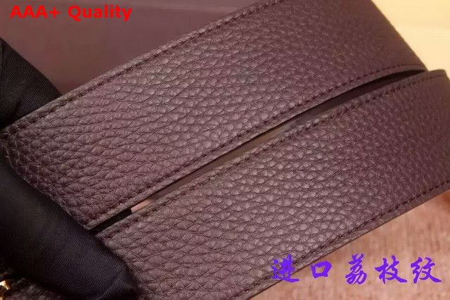 Louis Vuitton LV Signature Buckle Strap in Brown Leather 40mm Replica