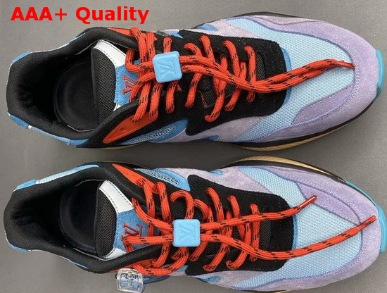 Louis Vuitton LV Trail Sneaker Violet Suede Calf Leather and Lightweight Mesh 1A7P41 Replica