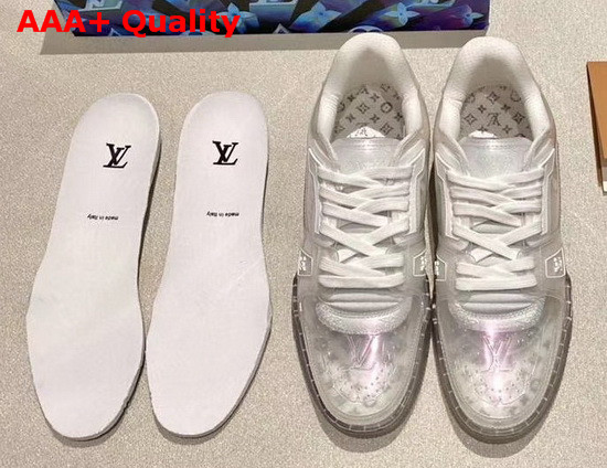 Louis Vuitton LV Trainer Sneaker in Transparent Material White 1A5YQW Replica