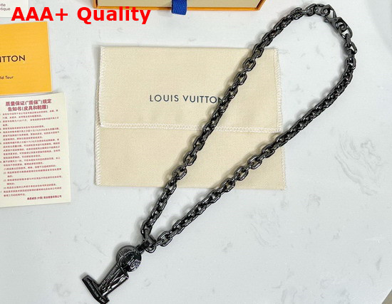 Louis Vuitton LVXNBA Necklace in Black Metal Replica