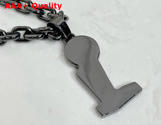 Louis Vuitton LVXNBA Necklace in Black Metal Replica