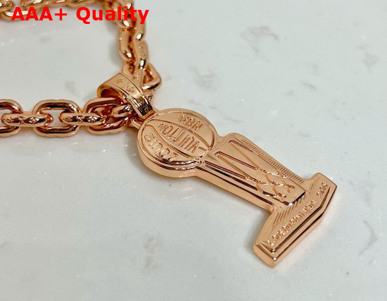 Louis Vuitton LVXNBA Necklace in Pink Gold Metal Replica
