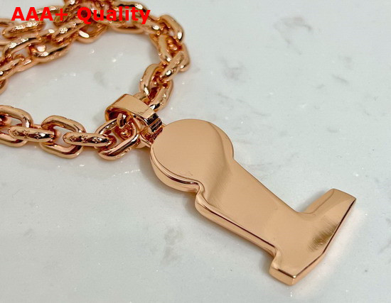 Louis Vuitton LVXNBA Necklace in Pink Gold Metal Replica