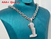 Louis Vuitton LVXNBA Necklace in Silver Color Metal Replica