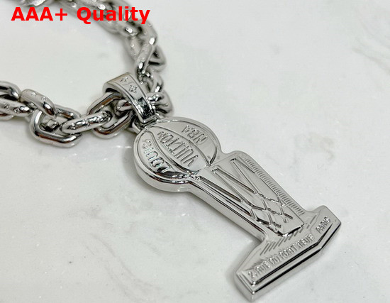 Louis Vuitton LVXNBA Necklace in Silver Color Metal Replica