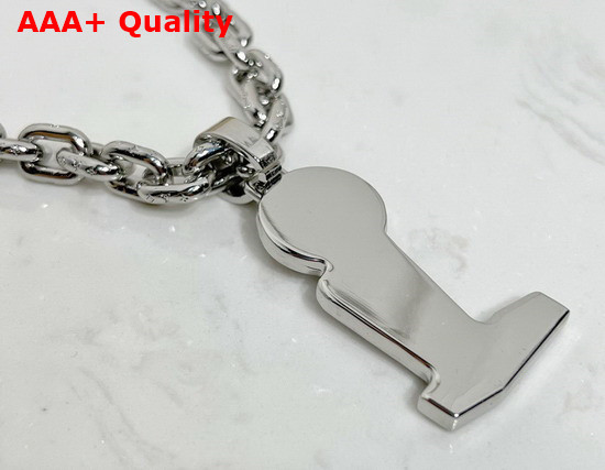 Louis Vuitton LVXNBA Necklace in Silver Color Metal Replica