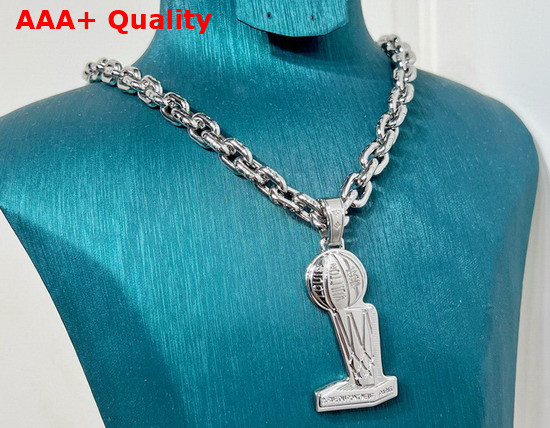 Louis Vuitton LVXNBA Necklace in Silver Color Metal Replica