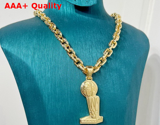 Louis Vuitton LVXNBA Necklace in Yellow Gold Metal MP2857 Replica