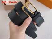 Louis Vuitton Legacy 35mm Belt in Black Calf Leather Replica