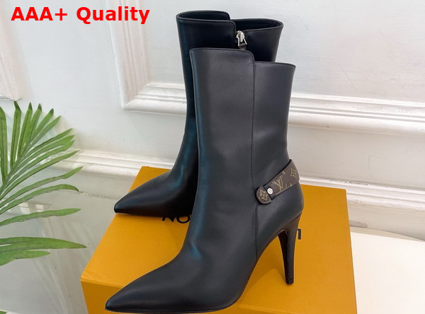 Louis Vuitton Legacy Ankle Boot in Black Plain Calf Leather 1AIEUG Replica