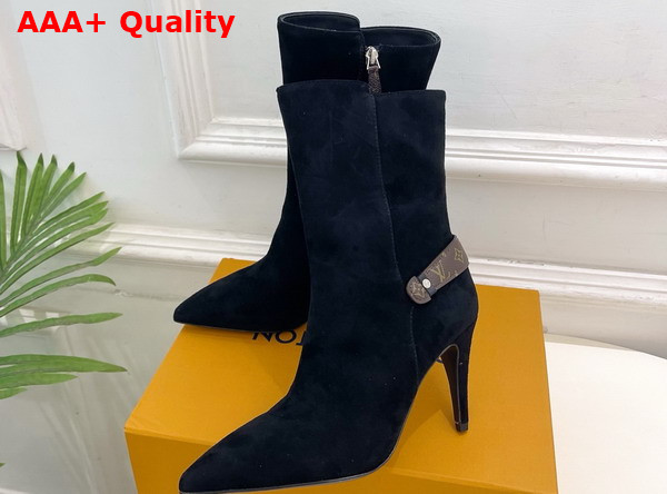 Louis Vuitton Legacy Ankle Boot in Black Suede Calf Leather Replica