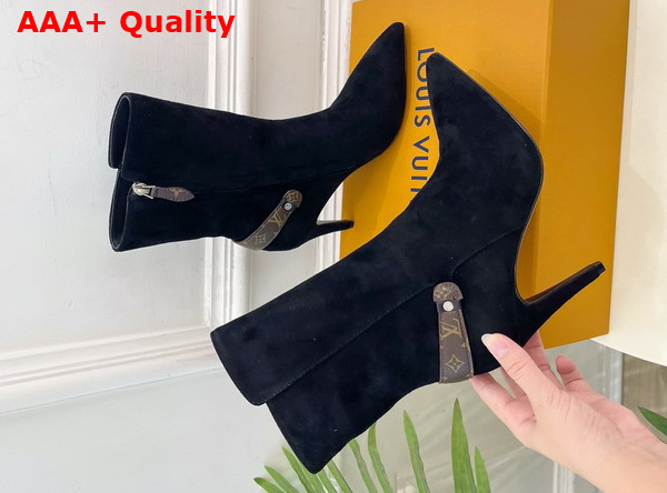 Louis Vuitton Legacy Ankle Boot in Black Suede Calf Leather Replica