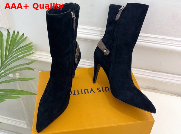 Louis Vuitton Legacy Ankle Boot in Black Suede Calf Leather Replica