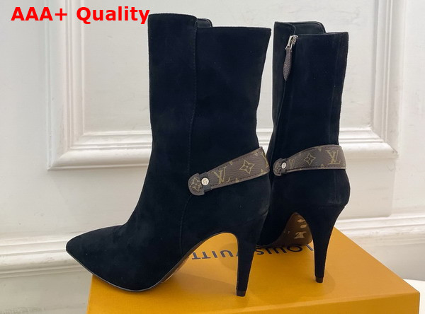 Louis Vuitton Legacy Ankle Boot in Black Suede Calf Leather Replica