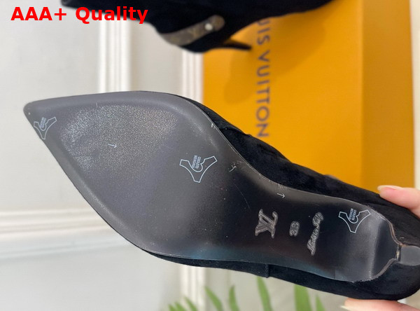 Louis Vuitton Legacy Ankle Boot in Black Suede Calf Leather Replica