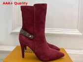 Louis Vuitton Legacy Ankle Boot in Bordeaux Red Suede Calf Leather 1AIEVC Replica