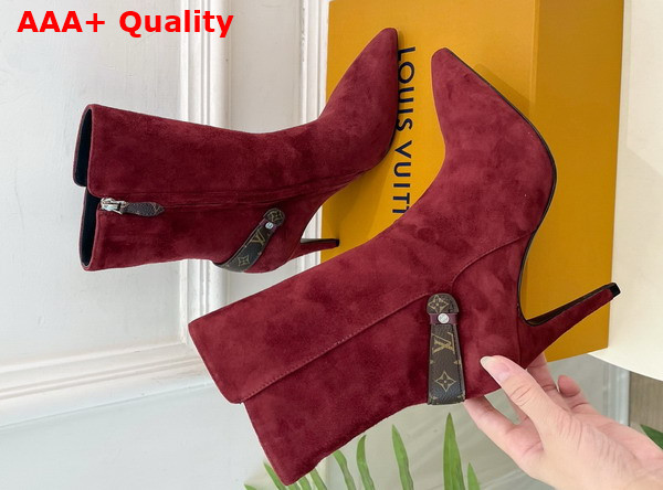 Louis Vuitton Legacy Ankle Boot in Bordeaux Red Suede Calf Leather 1AIEVC Replica