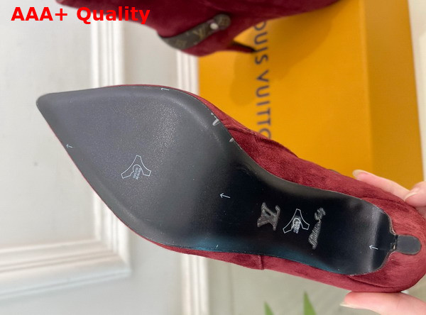 Louis Vuitton Legacy Ankle Boot in Bordeaux Red Suede Calf Leather 1AIEVC Replica