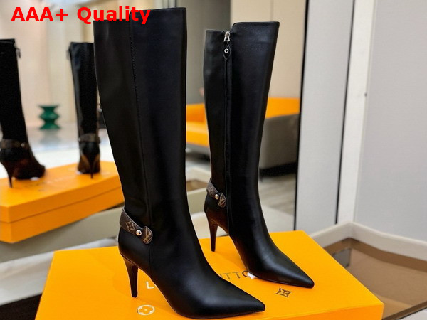 Louis Vuitton Legacy High Boot in Black Plain Calf Leather 1AIETK Replica