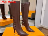 Louis Vuitton Legacy High Boot in Brown Plain Calf Leather Replica