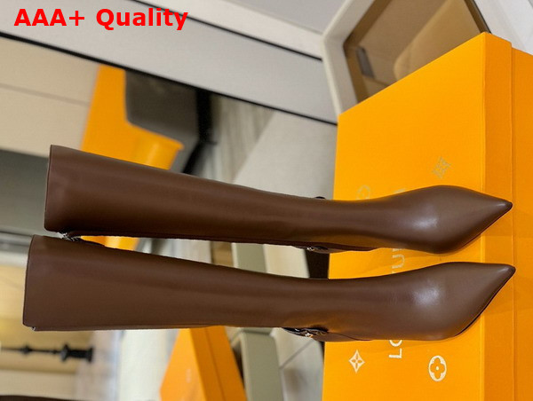 Louis Vuitton Legacy High Boot in Brown Plain Calf Leather Replica