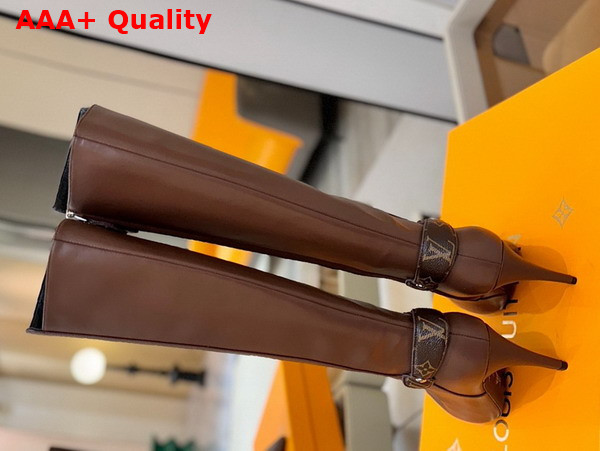 Louis Vuitton Legacy High Boot in Brown Plain Calf Leather Replica