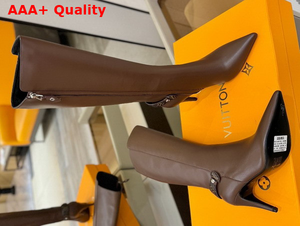 Louis Vuitton Legacy High Boot in Brown Plain Calf Leather Replica